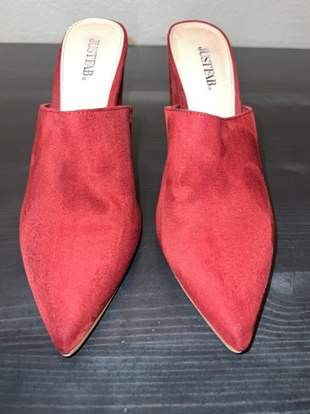 JustFab Angie Heeled Mules Size 9